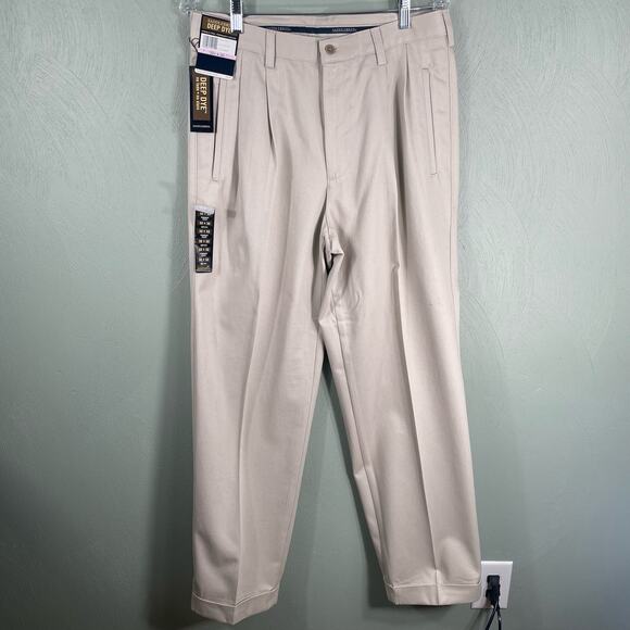 Saddlebred Men's Deep Dye NEW 32x32 Beige Wrinkle Free Dress Pants NWT - Picture 7 of 7